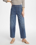 Chicos Utility Wide Pull-On Crop - DENALI INDIGO