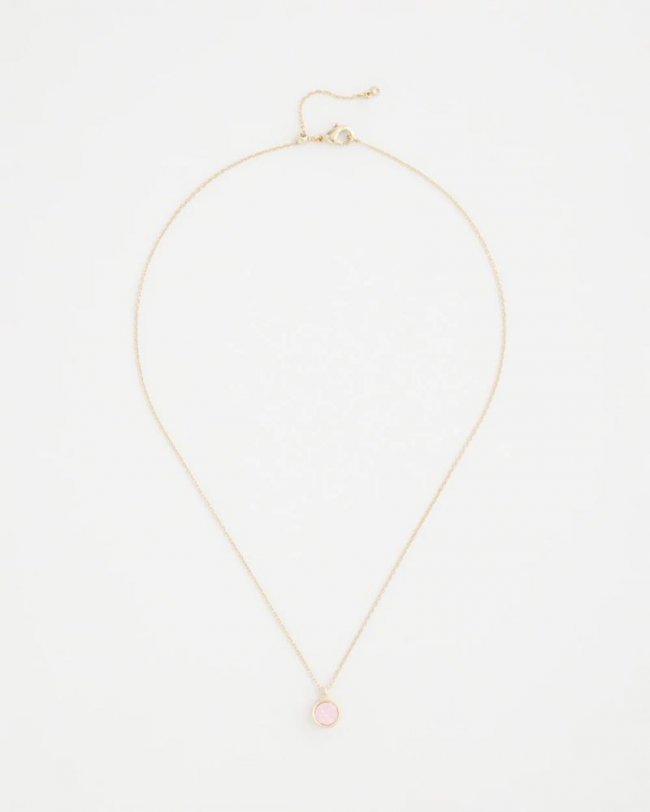 Chicos Pink Fine Single Strand Necklace - PINK