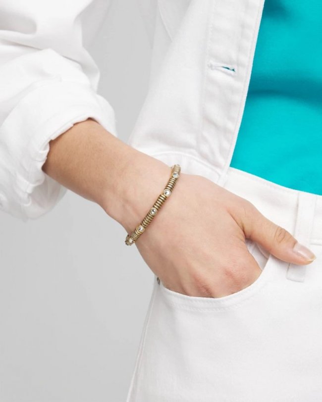Chicos Goldtone Stretch Bracelet - GOLD Chicos Goldtone Stretch Bracelet - GOLD