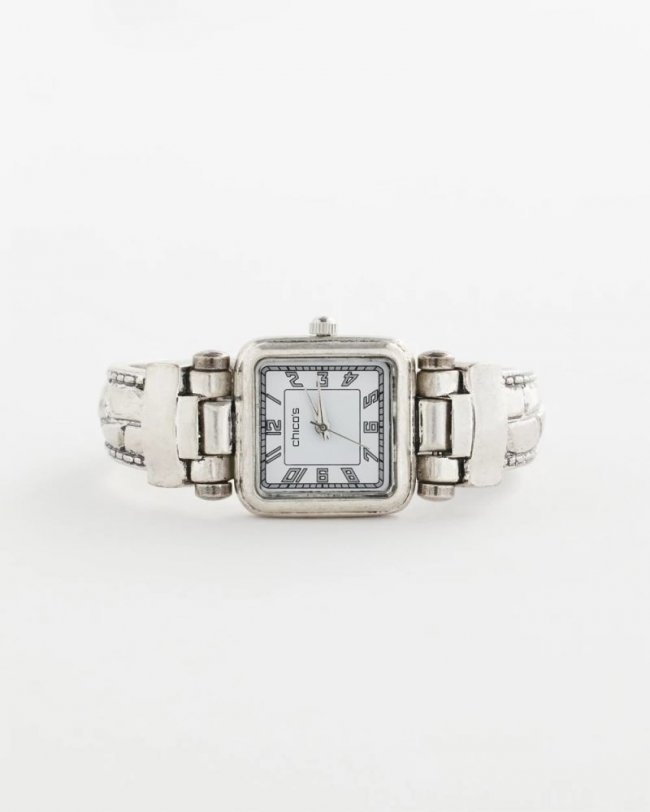 Chicos Chico's Originals Vintage Silver Cuff Watch - SILVER