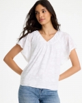 Chicos Burnout Floral Tee - ALABASTER Chicos Burnout Floral Tee - ALABASTER