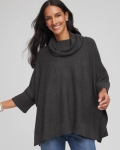 Chicos Cowlneck Poncho - GRAPHITE HEATHER GRAY Chicos Cowlneck Poncho - GRAPHITE HEATHER GRAY
