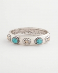 Chicos Turquoise Mixed Metal Bangle - TURQUOISE