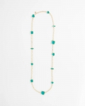 Chicos Gold Tone Single-Strand Necklace - BLUE