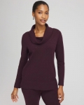 Chicos Zenergy® Luxe Diamante Cowlneck Tunic - NIGHT BLOOM Chicos Zenergy® Luxe Diamante Cowlneck Tunic - NIGHT BLOOM