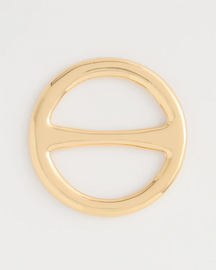 Chicos Golden Round Scarf Ring - GOLD
