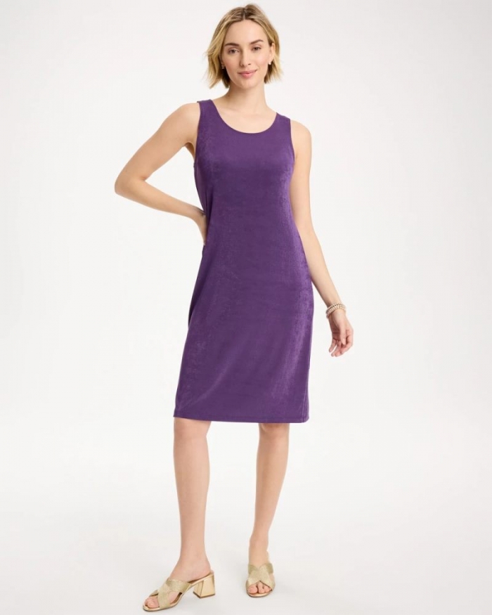 Chicos Travelers™ Short Tank Dress - RICH AMETHYST