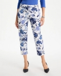 Chicos Printed Relaxed Boyfriend Chino Fray Crop Pants - ALABASTER Chicos Printed Relaxed Boyfriend Chino Fray Crop Pants - ALABASTER