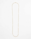 Chicos Long Goldtone Seed Bead Necklace - GOLD