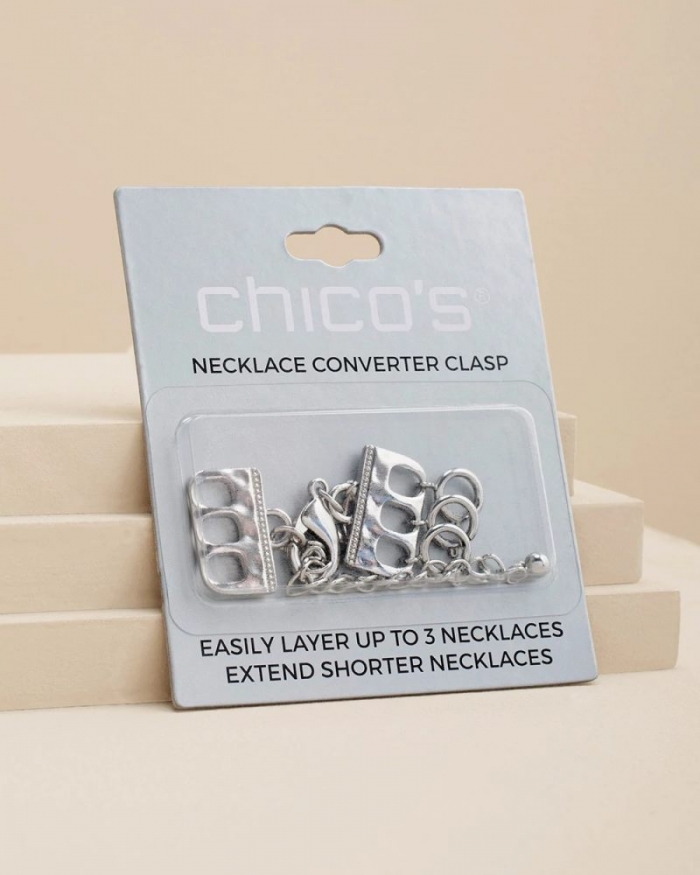 Chicos Silvertone Necklace Converter - SILVER