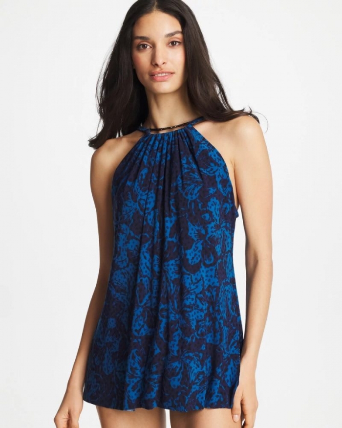 Chicos Magicsuit® Swoon Parker Swim Dress - NAVY
