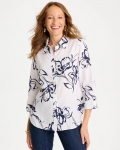Chicos No Iron Linen Amalfi Shirt - PASSPORT BLUE Chicos No Iron Linen Amalfi Shirt - PASSPORT BLUE