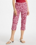 Chicos Brigitte™ Slim Geo Pull-On Capri Pant - CHERRY LUSH Chicos Brigitte™ Slim Geo Pull-On Capri Pant - CHERRY LUSH