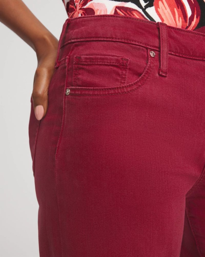 Chicos Girlfriend Wide-Leg Crop Jean - RUSSET RED
