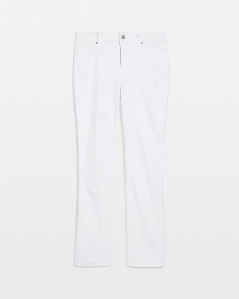 Chicos Cropped Girlfriend Kick Flare Jeans - ALABASTER