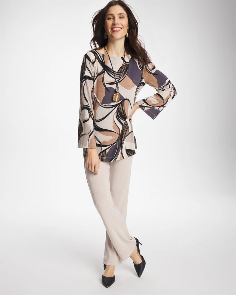 Chicos Travelers™ Waverly Bell Sleeve Tunic - SOFT SLATE