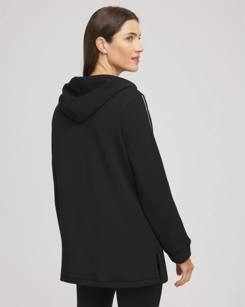Chicos Zenergy® Caviar Bead Sweatshirt - BLACK