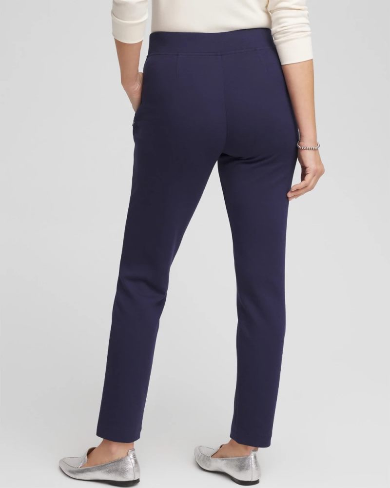Chicos Zenergy® Double-Knit Ankle Pants - PASSPORT BLUE
