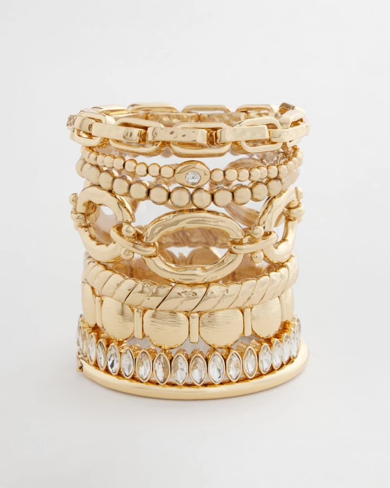 Chicos Thin Twist Stretch Bracelet - GOLD