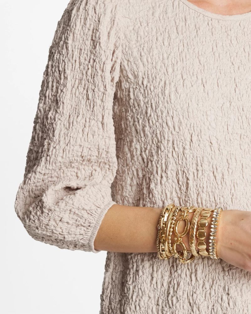 Chicos Thin Twist Stretch Bracelet - GOLD