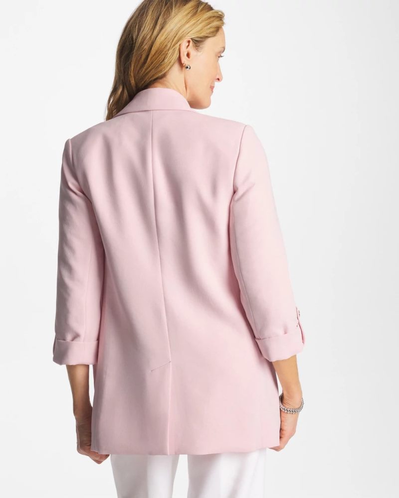 Chicos Boyfriend Crepe Blazer - SWEET BLOSSOM
