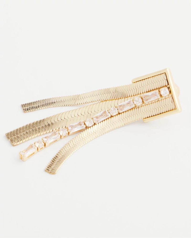 Chicos Snake Chain Linear Earrings - GOLD