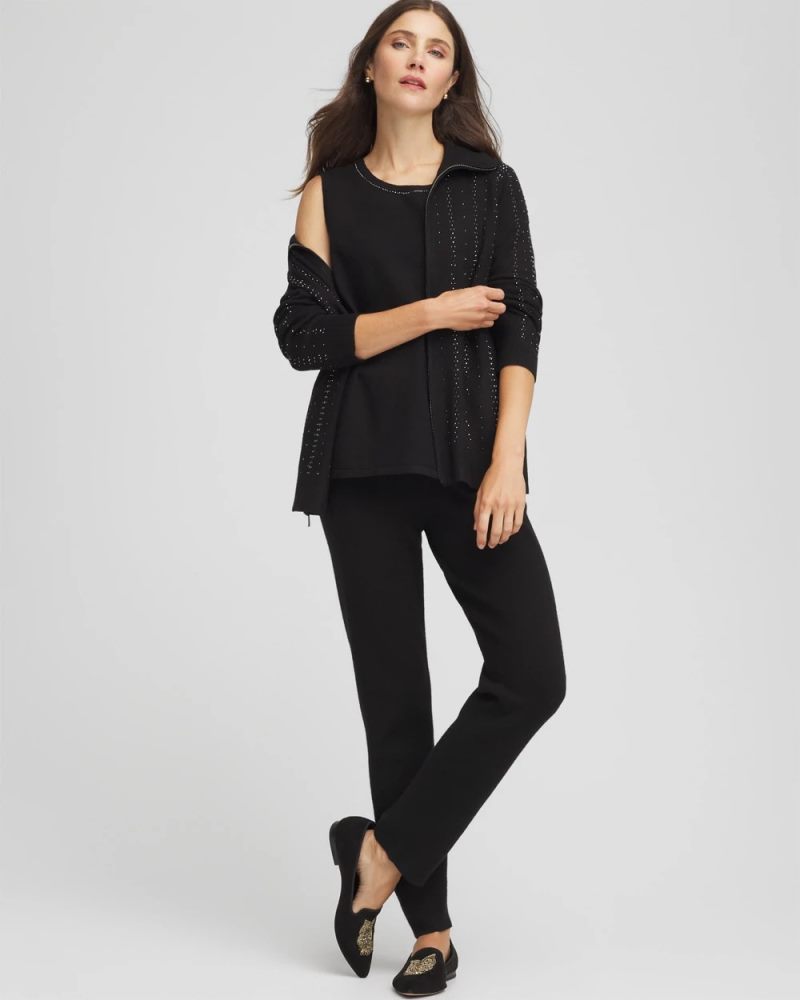 Chicos Zenergy® Luxe Diamante Tank - BLACK