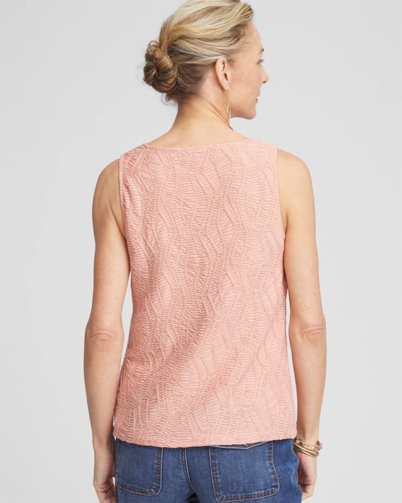 Chicos Cowl-Neck Tank - FRENCH BLUSH