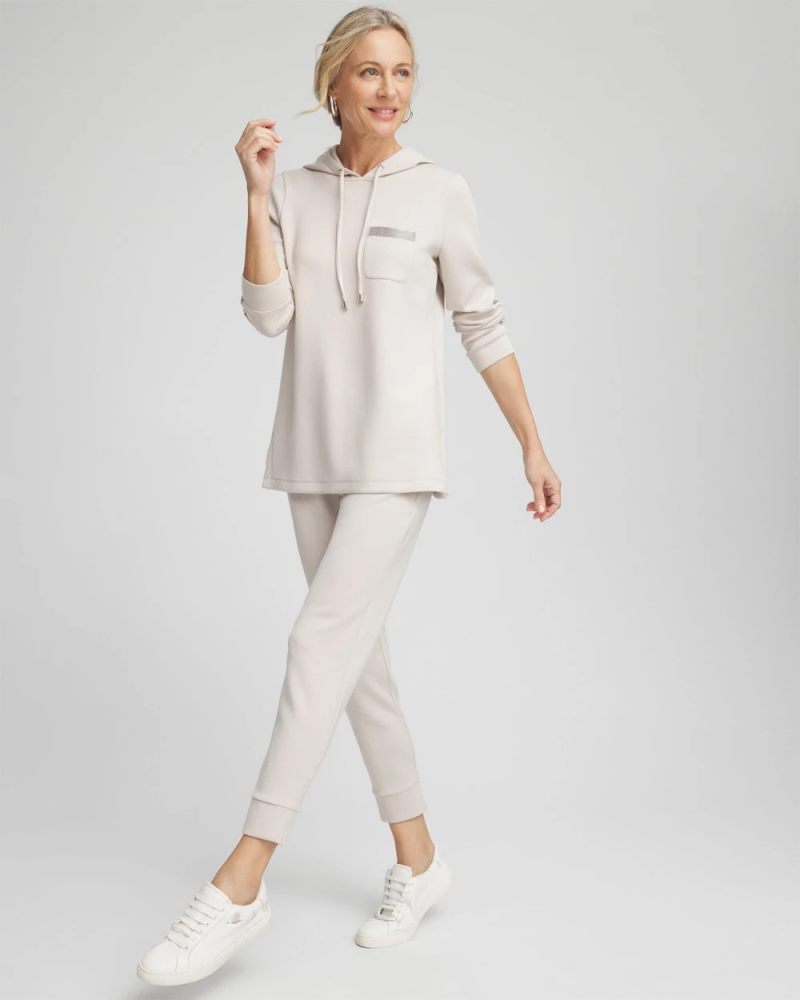 Chicos Zenergy® Caviar Bead Joggers - SMOKEY TAUPE