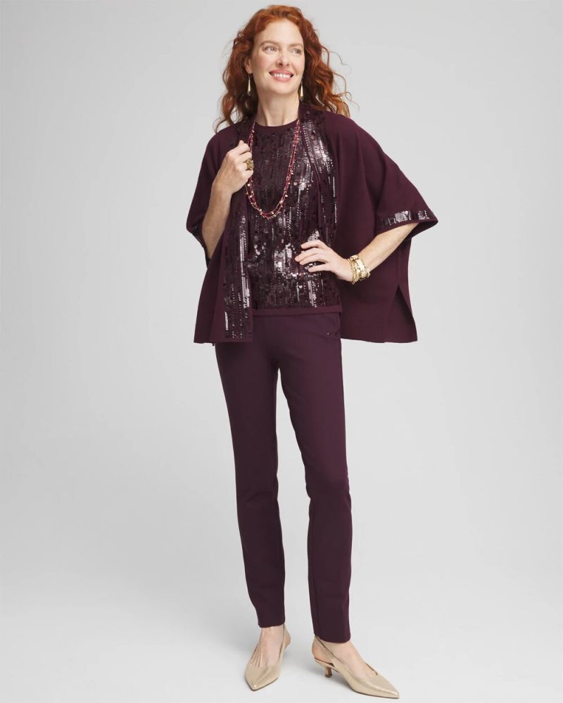 Chicos Sequin Pullover Sweater