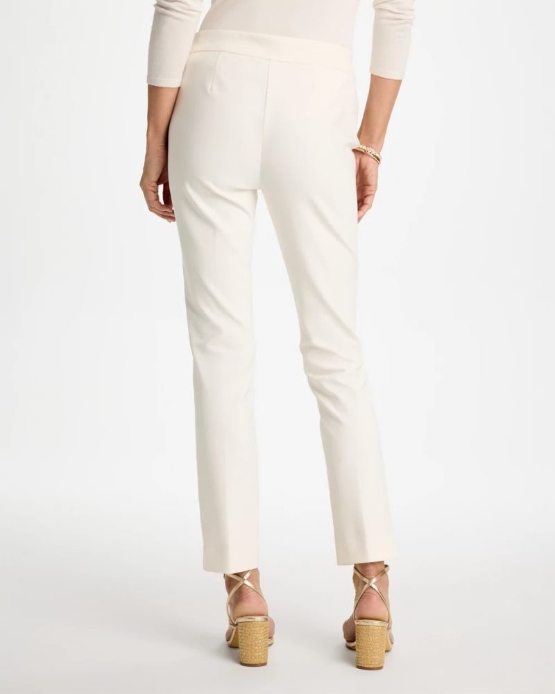 Chicos Juliet Bi-Stretch Slim Ankle Pants - ECRU