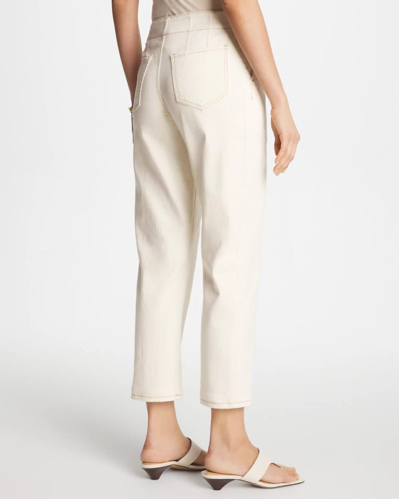 Chicos Pull-On Boyfriend Utility Cropped Jeans - NATURAL SEEDED