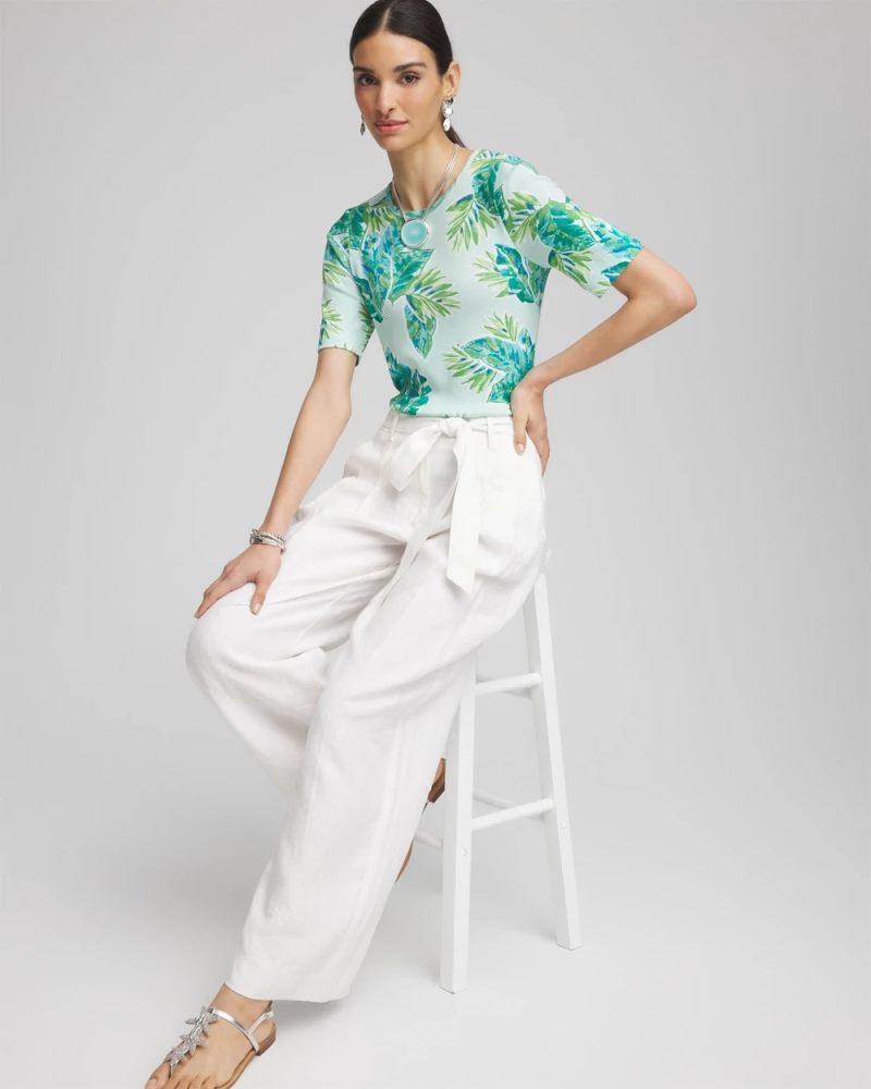 Chicos Pima Short Sleeve Everyday Tee - TEAL WATERS