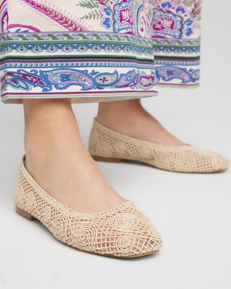 Chicos Cora Raffia Flats - NATURAL