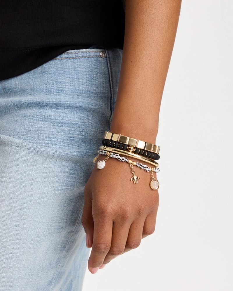 Chicos Beachy Charm Stretch Bracelet - BLACK