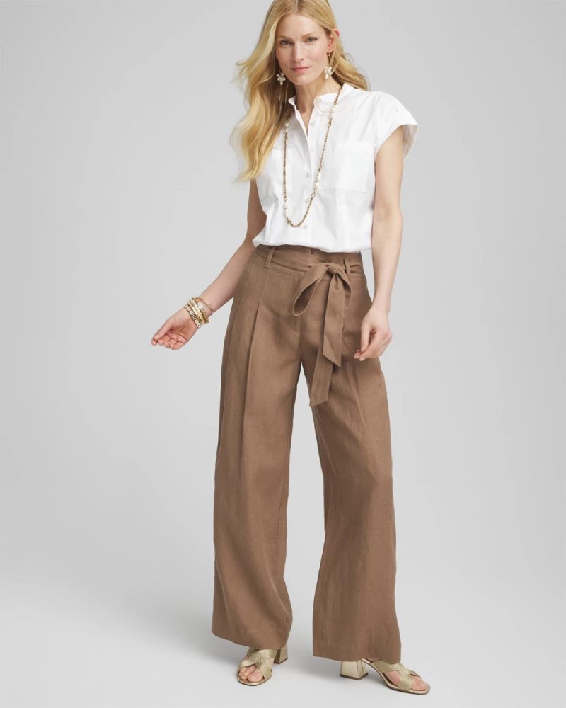 Chicos Poplin Patch Pocket Shirt - ALABASTER