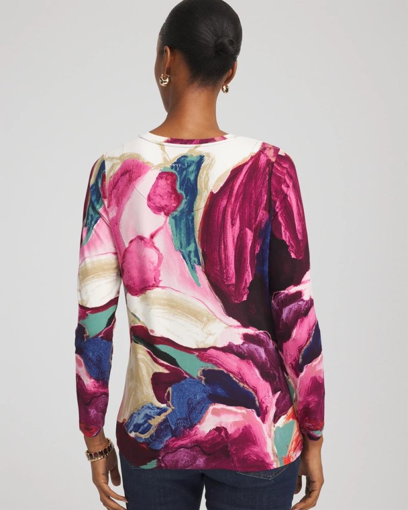 Chicos Artisanal Touch of Cool™ Layering Tee - DEEP CHIANTI