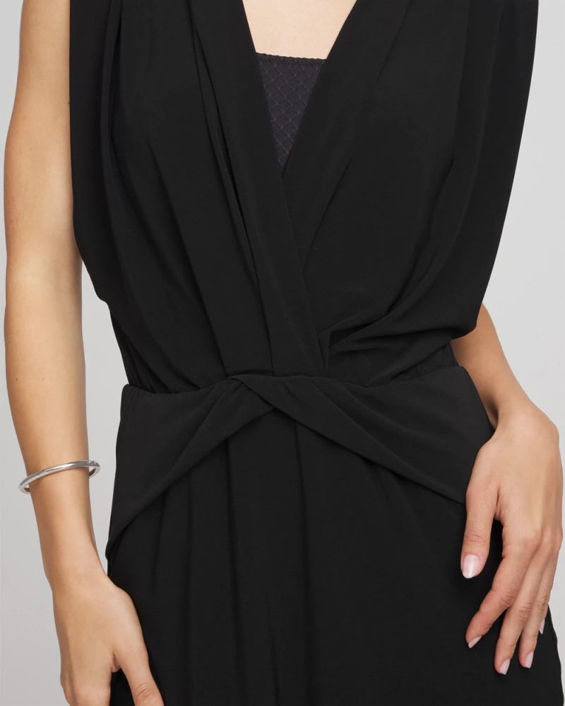 Chicos Magicsuit® Surplice Dress Cover Up - BLACK