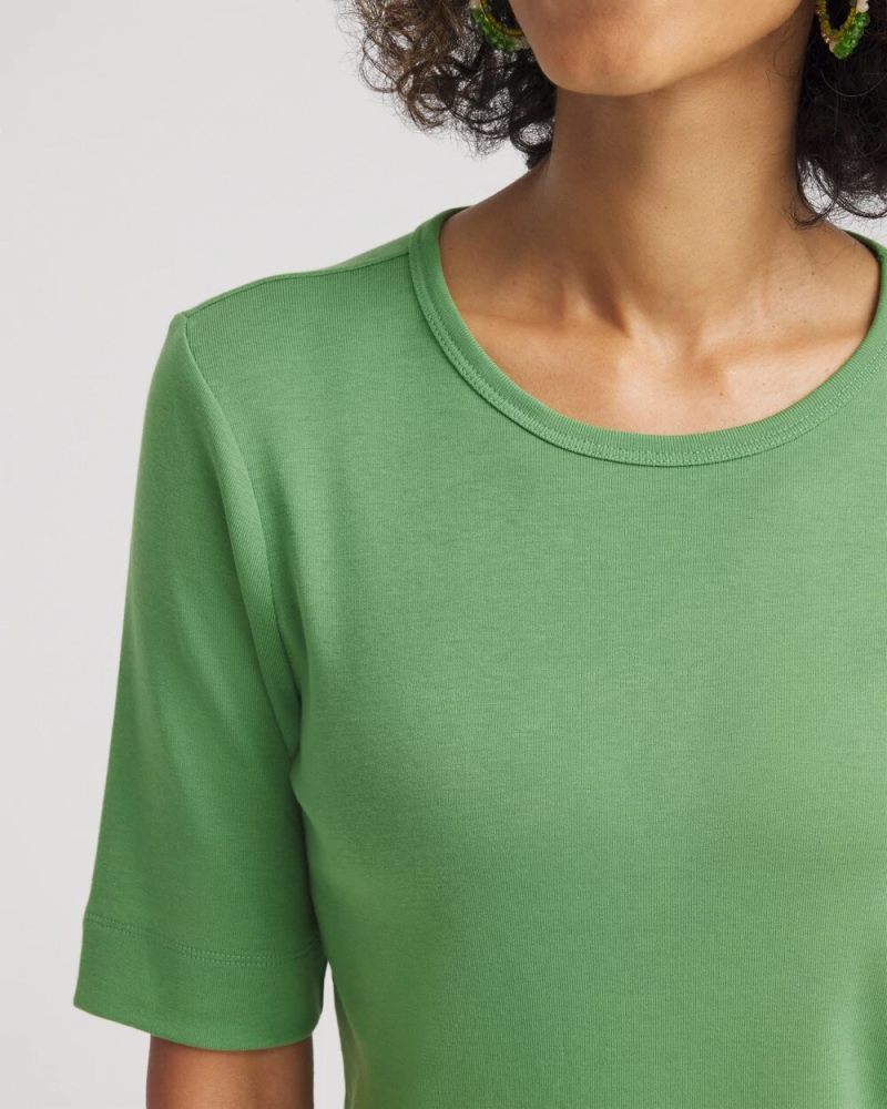 Chicos Classic Fit Pima Cotton Tee - SALTED LIME