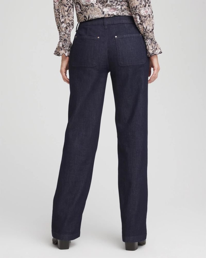Chicos High-Rise Trouser Jeans - CEDAR RINSE