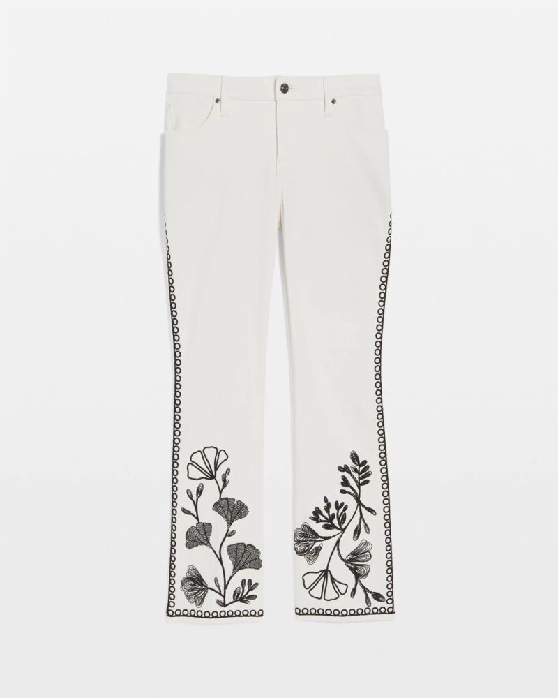 Chicos Ginkgo Girlfriend Cropped Flared Jeans - SEA SALT