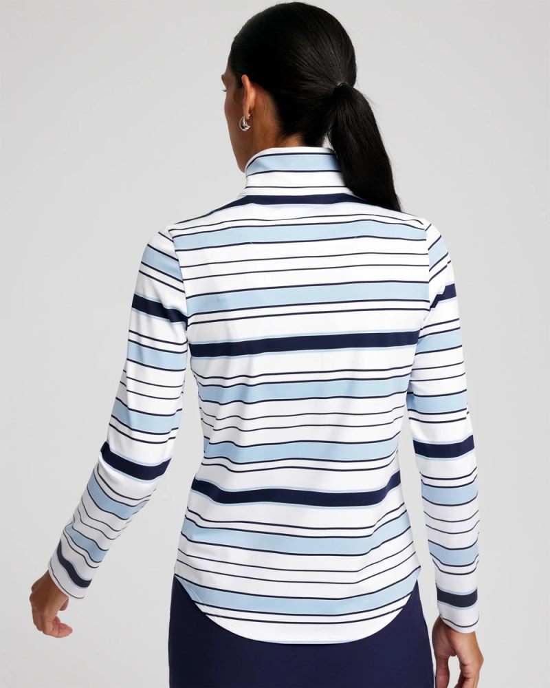 Chicos Zenergy® UPF Half Zip - CRYSTAL TOPAZ