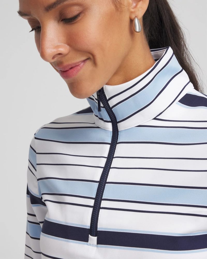 Chicos Zenergy® UPF Half Zip - CRYSTAL TOPAZ