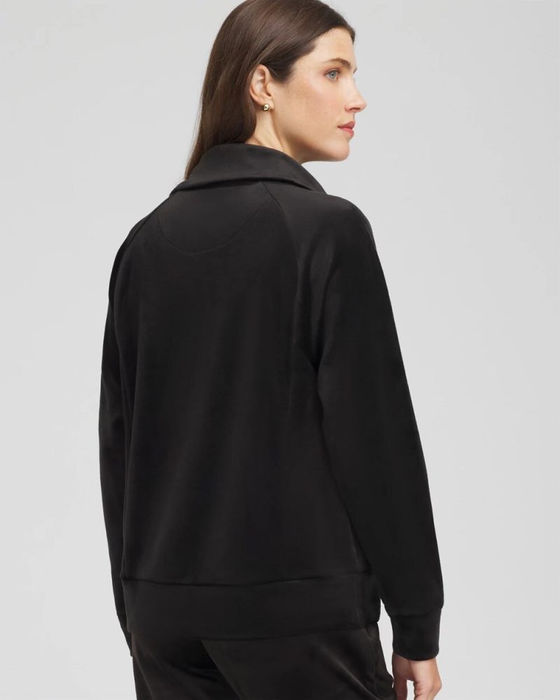 Chicos Zenergy® Velour Pullover - BLACK