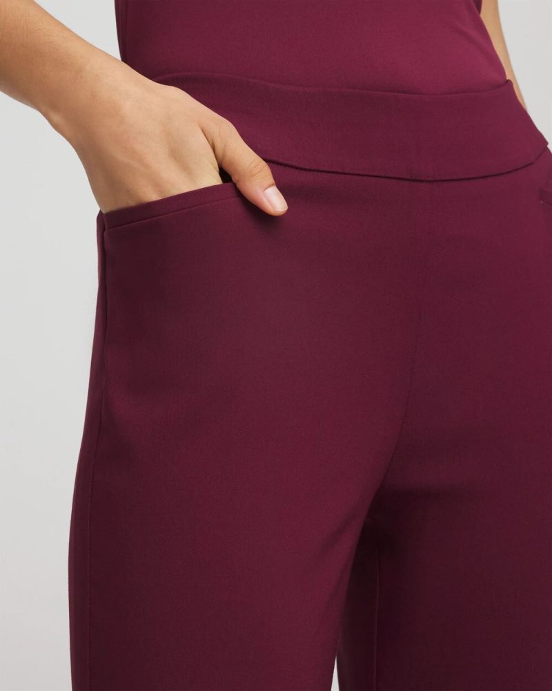 Chicos Brigitte™ Slim Pull-On Pants - DEEP CHIANTI