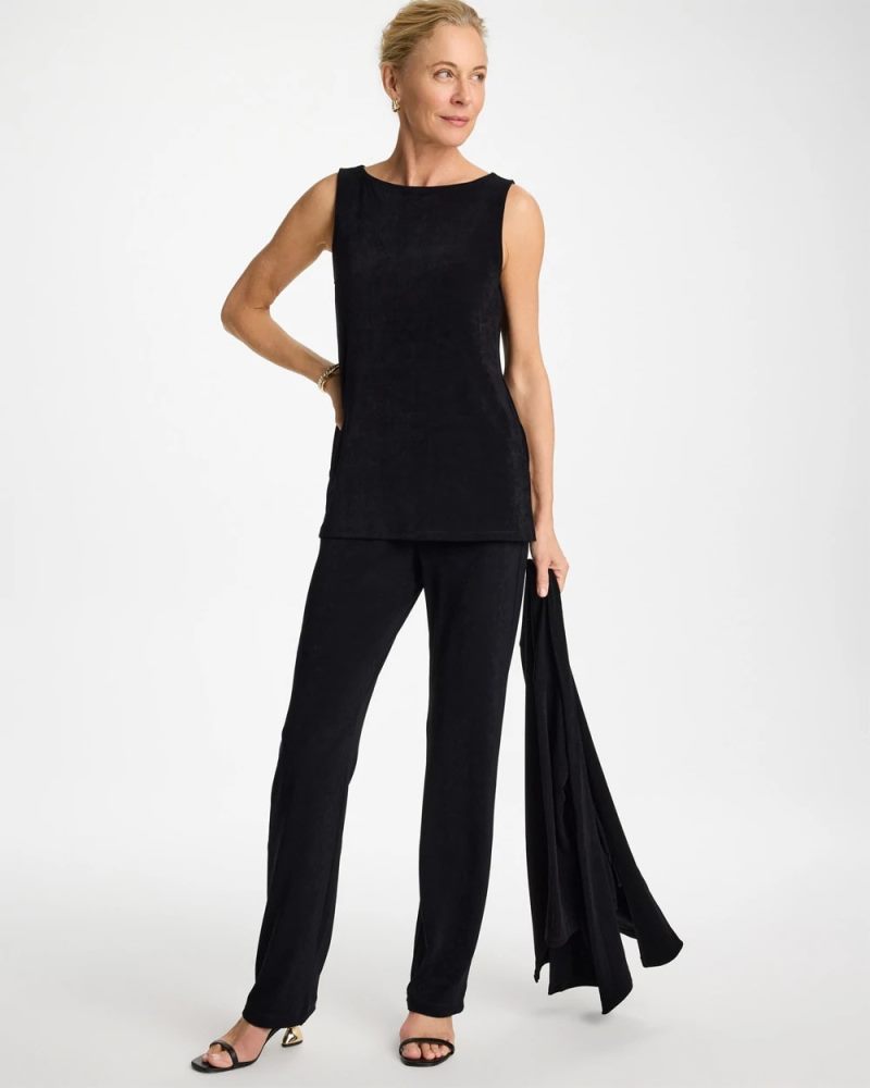 Chicos Travelers™ Classic Side-Slit Tank - TRAVELERS BLACK