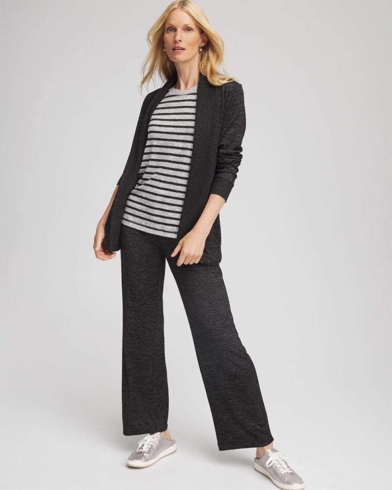 Chicos Zenergy® Striped Crewneck Tank - SALT AND PEPPER