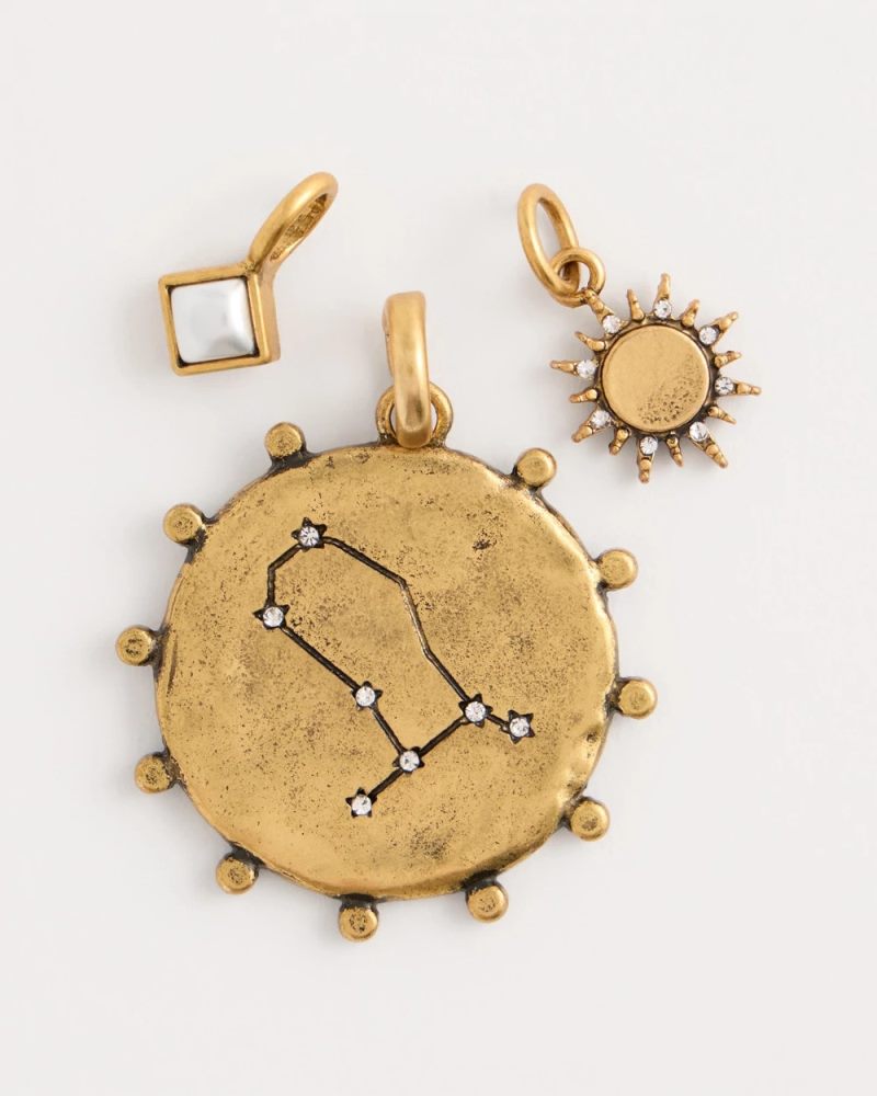 Chicos Gemini Zodiac Charm Pendant - MIXED METALS