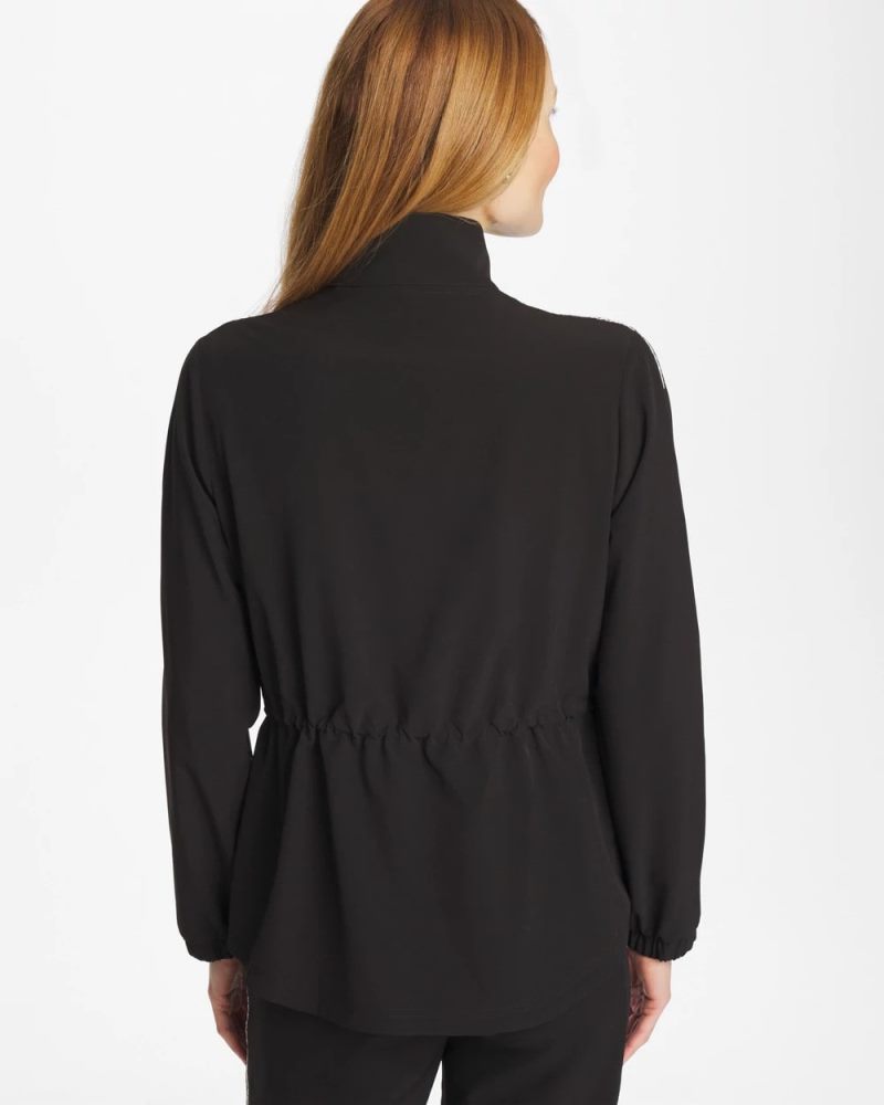 Chicos Zenergy® UPF Lattice-Trim Jacket - BLACK