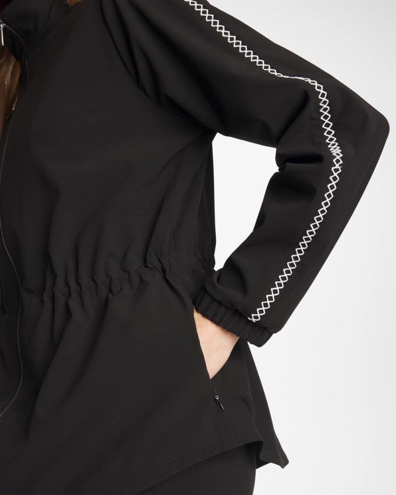 Chicos Zenergy® UPF Lattice-Trim Jacket - BLACK